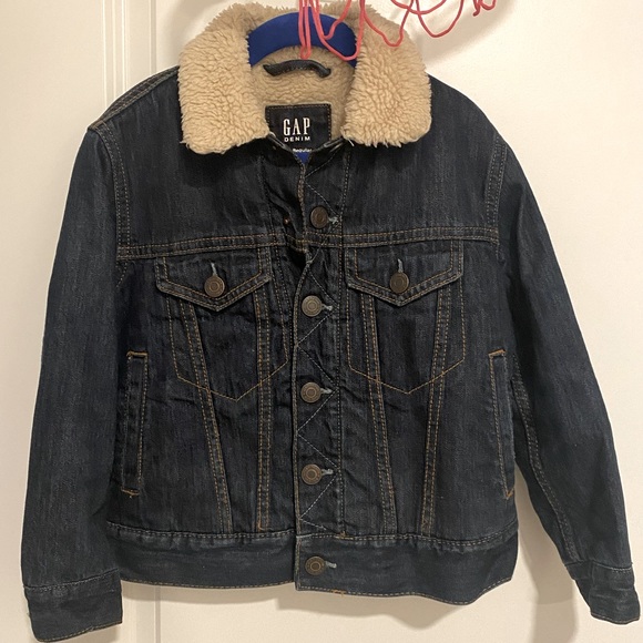 GAP Boys Sherpa Fully Lined Denim Jacket XS - Picture 1 of 5